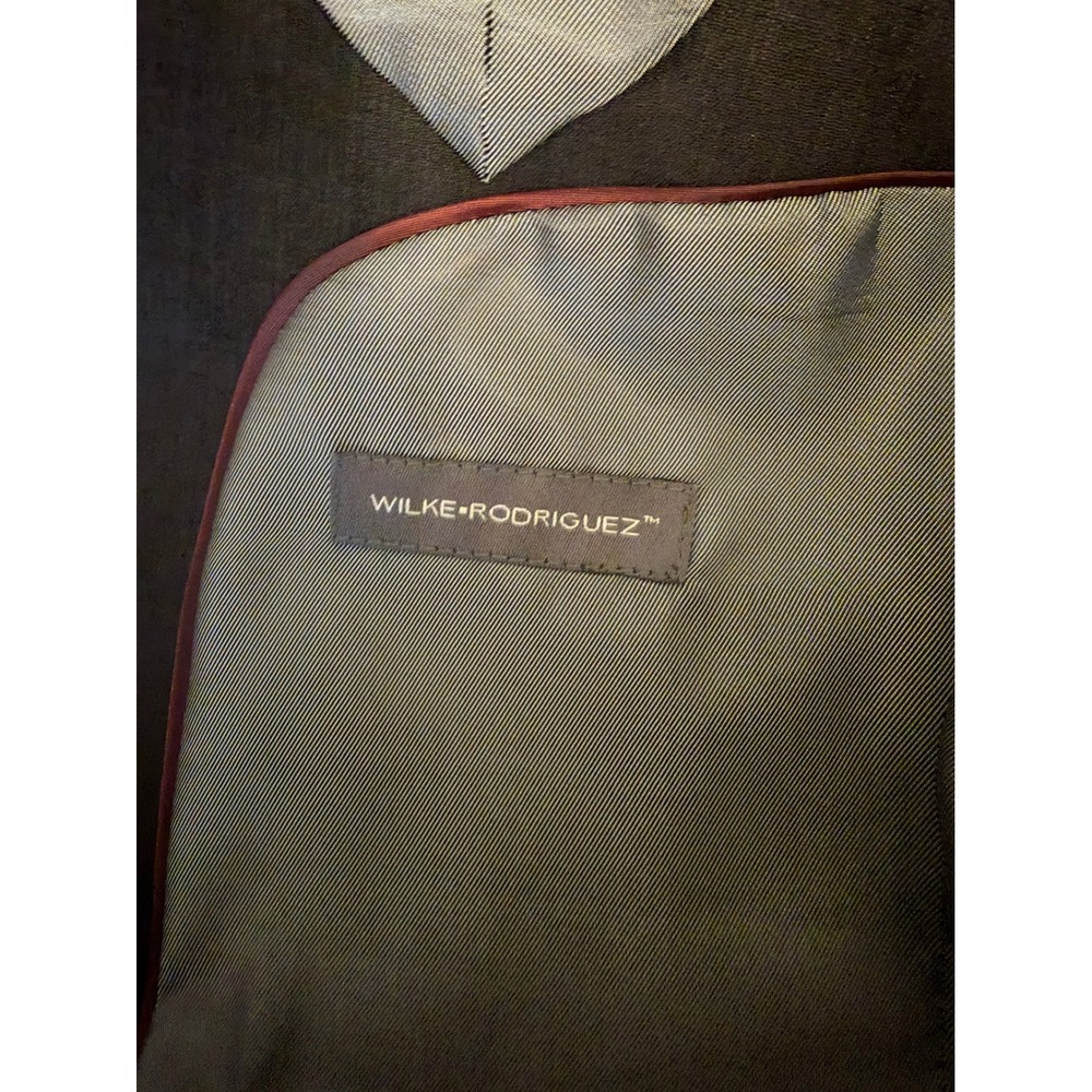 Wilke Rodriguez Mens 42L Wool Blazer Charcoal Gray Two Button Sport Coat 42 Long - Picture 5 of 10